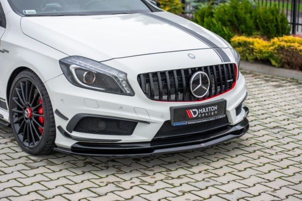 MAXTON DESIGN - Spoiler pod Predný náraznik   Mercedes A45 AMG W176 , Čierny lesk – Obrázok 2