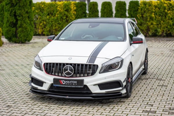MAXTON DESIGN - Spoiler pod Predný náraznik   Mercedes A45 AMG W176 , Čierny lesk – Obrázok 3