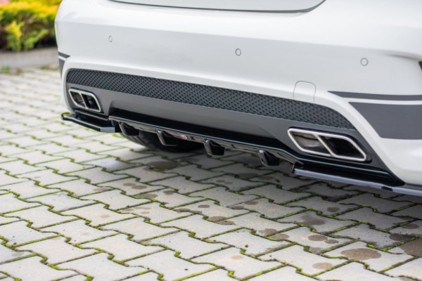 MAXTON DESIGN - Difúzor zadného náraznika  Mercedes A45 AMG W176 , 
Čierny lesk – Obrázok 4