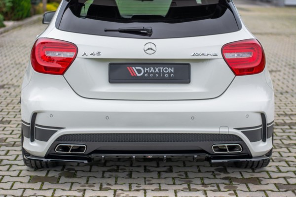 MAXTON DESIGN - Bočné difúzory zadného náraznika Mercedes A45 AMG W176 , Čierny lesk – Obrázok 2