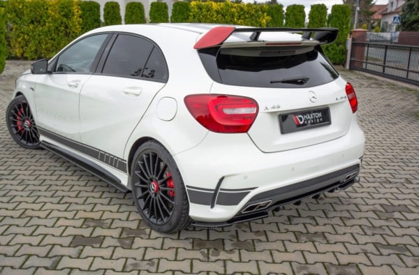 MAXTON DESIGN - Bočné difúzory zadného náraznika Mercedes A45 AMG W176 , Čierny lesk – Obrázok 3
