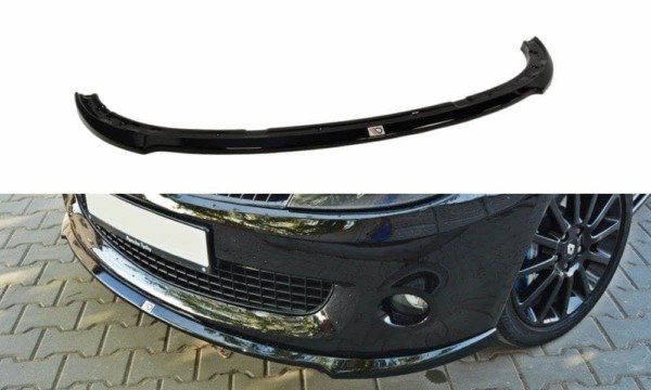 MAXTON DESIGN - Spoiler pod Predný náraznik   RENAULT CLIO III RS , Čierny lesk