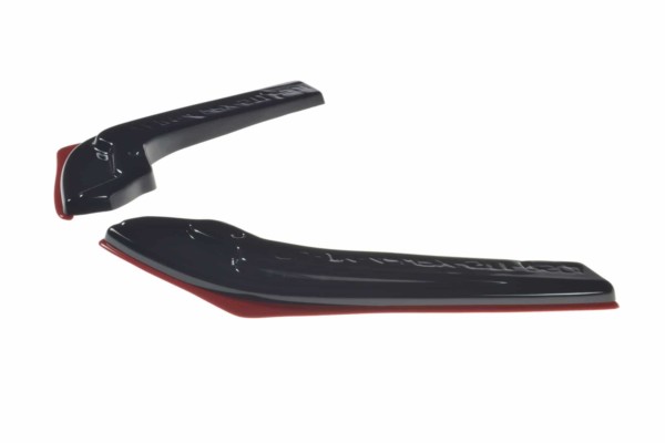 MAXTON DESIGN - Bočné difúzory zadného náraznika V.2 SUBARU WRX STI , Čierny lesk  + Red – Obrázok 8