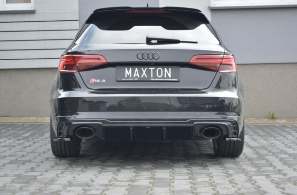 MAXTON DESIGN - Difúzor zadného náraznika  Audi RS3 8V FL Sportback , 
Čierny lesk – Obrázok 2