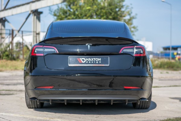 MAXTON DESIGN - Difúzor zadného náraznika  Tesla Model 3 , 
Čierny lesk – Obrázok 2