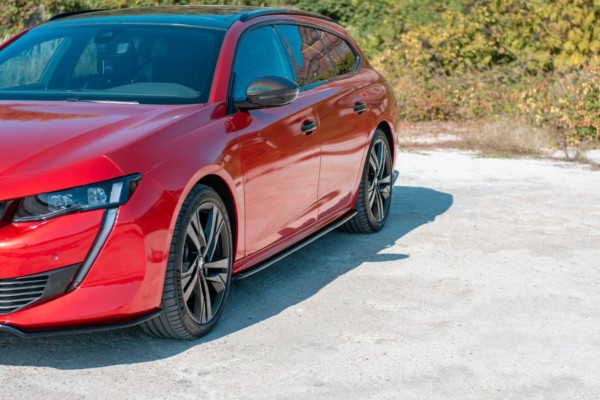 MAXTON DESIGN - Lišty pod prahy Peugeot 508 Mk2 , Čierny lesk – Obrázok 2