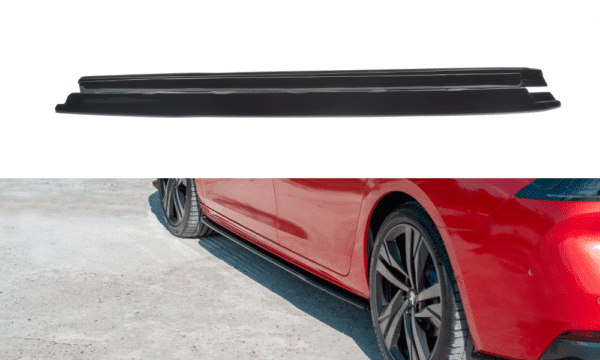 MAXTON DESIGN - Lišty pod prahy Peugeot 508 Mk2 , Čierny lesk