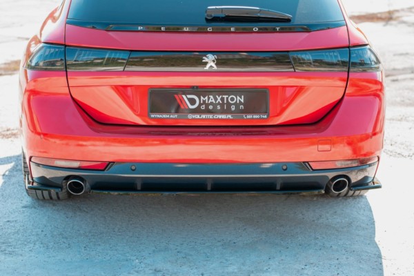MAXTON DESIGN - Central Spoiler pod zadný náraznik (without vertical bars) Peugeot 508 SW Mk2 , Čierny lesk – Obrázok 2