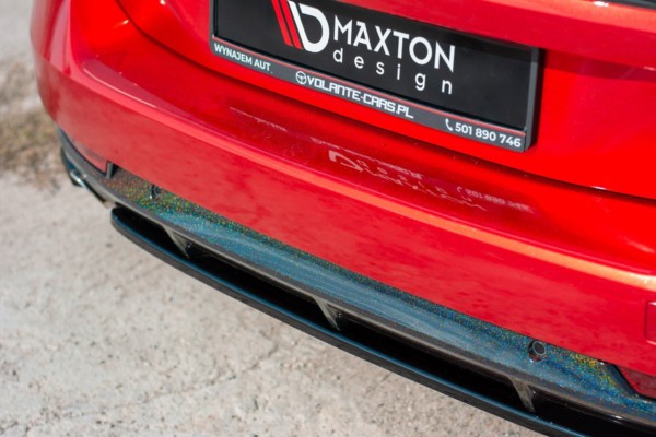 MAXTON DESIGN - Central Spoiler pod zadný náraznik (without vertical bars) Peugeot 508 SW Mk2 , Čierny lesk – Obrázok 3