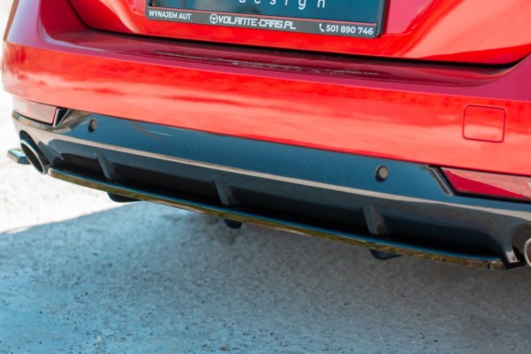 MAXTON DESIGN - Central Spoiler pod zadný náraznik (with vertical bars)  Peugeot 508 SW Mk2 , Čierny lesk – Obrázok 3