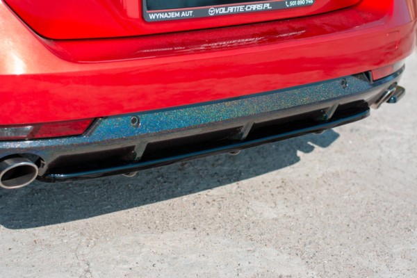 MAXTON DESIGN - Central Spoiler pod zadný náraznik (with vertical bars)  Peugeot 508 SW Mk2 , Čierny lesk – Obrázok 4
