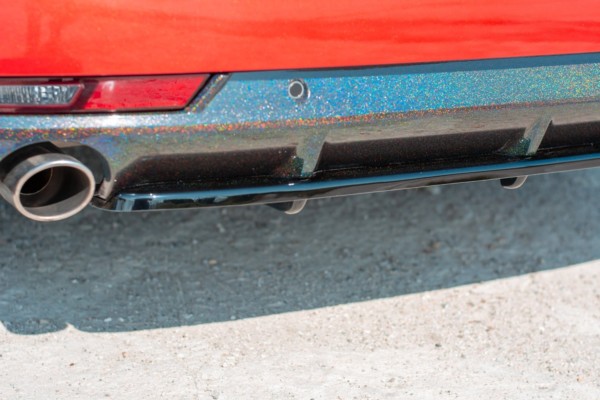 MAXTON DESIGN - Central Spoiler pod zadný náraznik (with vertical bars)  Peugeot 508 SW Mk2 , Čierny lesk – Obrázok 5