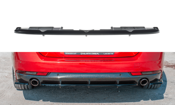 MAXTON DESIGN - Central Spoiler pod zadný náraznik (with vertical bars)  Peugeot 508 SW Mk2 , Čierny lesk