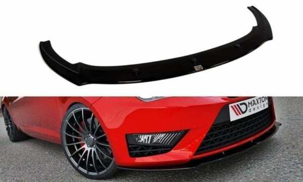 MAXTON DESIGN - Spoiler pod Predný náraznik   SEAT IBIZA IV CUPRA (6J) FACELIFT , Čierny lesk