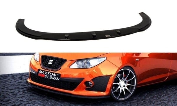 MAXTON DESIGN - Spoiler pod Predný náraznik   SEAT IBIZA IV CUPRA(6J) PREFACE MODEL , Čierny lesk
