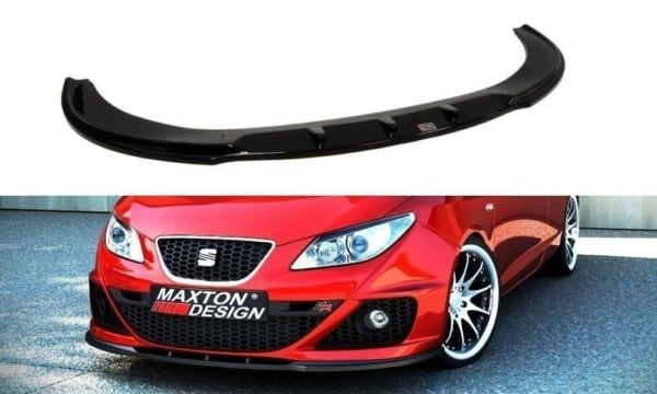 MAXTON DESIGN - Spoiler pod Predný náraznik   SEAT IBIZA IV FR (6J) PREFACE MODEL , Čierny lesk