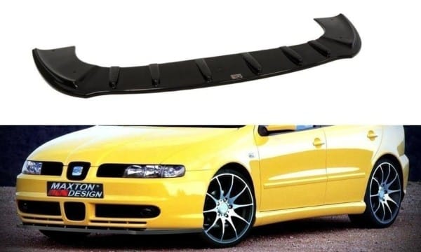 MAXTON DESIGN - Spoiler pod Predný náraznik   SEAT LEON MK1 (FOR SEAT SPORT BUMPER) , Čierny lesk