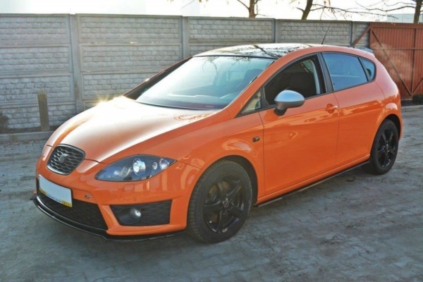 MAXTON DESIGN - Spoiler pod Predný náraznik   V.2 SEAT LEON MK2 CUPRA / FR (FACELIFT) , Čierny lesk 
884

, – Obrázok 4