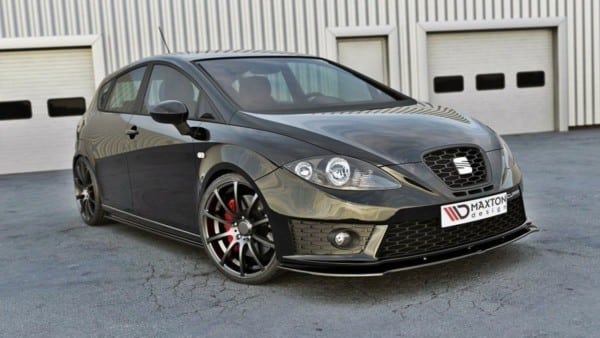 MAXTON DESIGN - Spoiler pod Predný náraznik   V.1 SEAT LEON MK2 CUPRA FR (FACELIFT) , Čierny lesk 
885

, – Obrázok 2