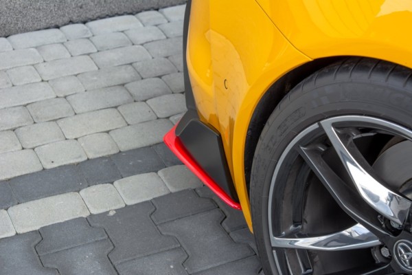 MAXTON DESIGN - Bočné difúzory zadného náraznika V.2 Toyota Supra Mk5 , RED – Obrázok 2