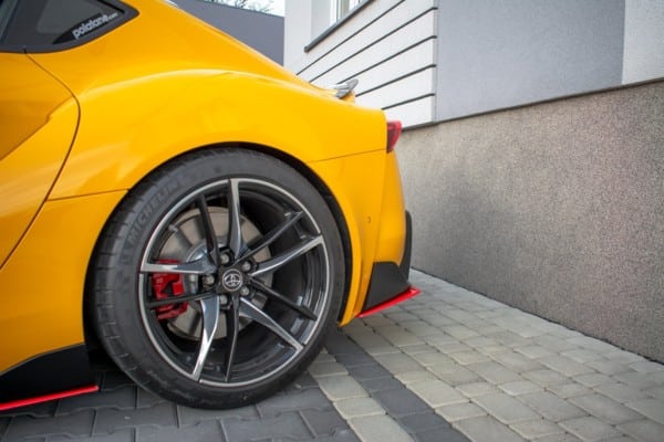 MAXTON DESIGN - Bočné difúzory zadného náraznika V.2 Toyota Supra Mk5 , RED – Obrázok 4