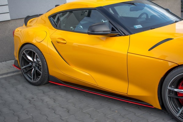 MAXTON DESIGN - Bočné difúzory zadného náraznika V.2 Toyota Supra Mk5 , RED – Obrázok 5