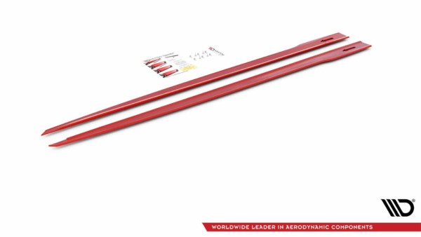 MAXTON DESIGN - Lišty pod prahy V.2 Toyota Supra Mk5 , RED – Obrázok 6