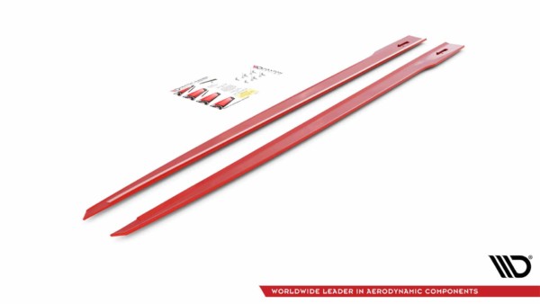 MAXTON DESIGN - Lišty pod prahy V.2 Toyota Supra Mk5 , RED – Obrázok 7