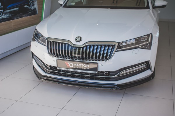 MAXTON DESIGN - Spoiler pod Predný náraznik   V.3 Skoda Superb Mk3 FL , 
Čierny lesk – Obrázok 2