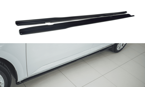 MAXTON DESIGN - Lišty pod prahy Skoda Superb Mk3 FL , Čierny lesk
