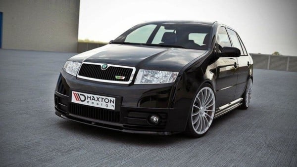MAXTON DESIGN - Spoiler pod Predný náraznik   Skoda Fabia RS Mk1 , Čierny lesk – Obrázok 2