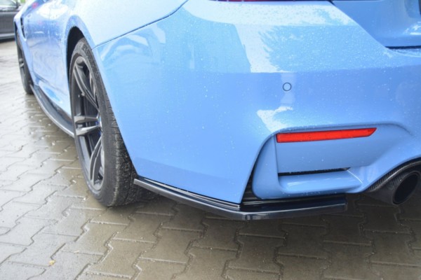 MAXTON DESIGN - Bočné difúzory zadného náraznika vhodné pre BMW M4 F82 , Čierny lesk – Obrázok 2