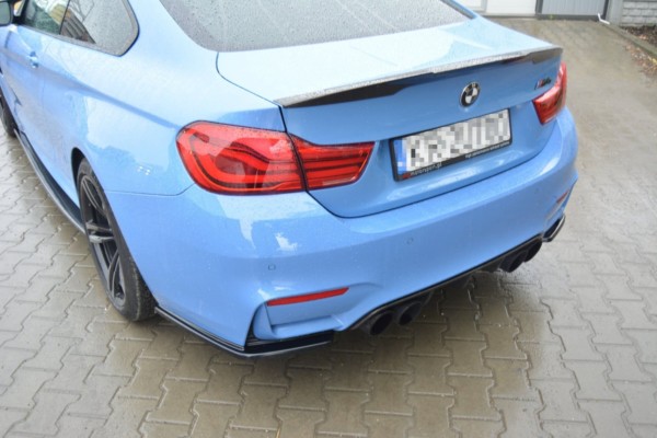 MAXTON DESIGN - Bočné difúzory zadného náraznika vhodné pre BMW M4 F82 , Čierny lesk – Obrázok 3