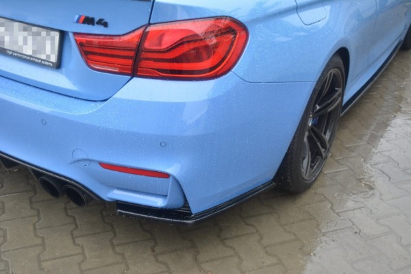 MAXTON DESIGN - Bočné difúzory zadného náraznika vhodné pre BMW M4 F82 , Čierny lesk – Obrázok 4