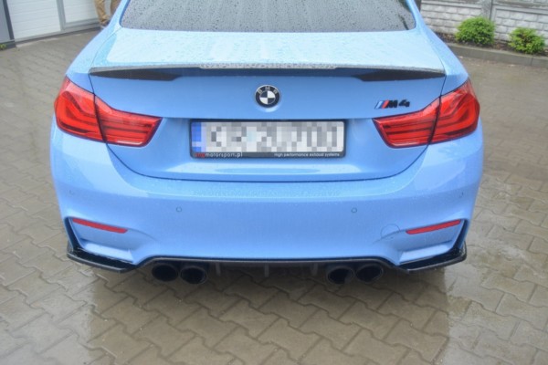 MAXTON DESIGN - Bočné difúzory zadného náraznika vhodné pre BMW M4 F82 , Čierny lesk – Obrázok 5