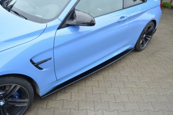 MAXTON DESIGN - Lišty pod prahy vhodné pre BMW M4 F82 , Čierny lesk – Obrázok 2