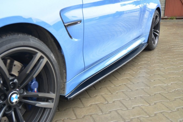 MAXTON DESIGN - Lišty pod prahy vhodné pre BMW M4 F82 , Čierny lesk – Obrázok 4