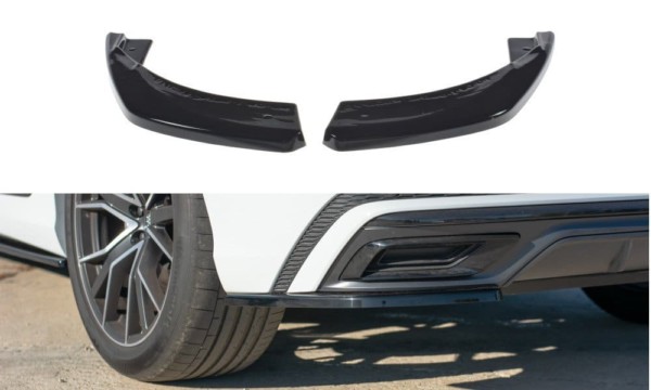 MAXTON DESIGN - Bočné difúzory zadného náraznika Audi Q8 S-line , Čierny lesk