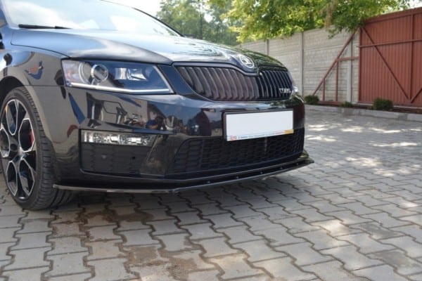 MAXTON DESIGN - Spoiler pod Predný náraznik   V.1 Skoda Octavia RS Mk3 , Čierny lesk – Obrázok 5