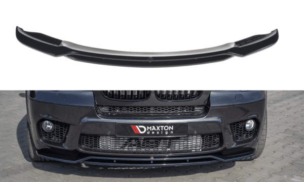 MAXTON DESIGN - Spoiler pod Predný náraznik   for vhodné pre BMW X50 E70 Facelift M-pack , Čierny lesk
