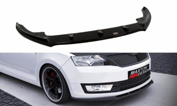 MAXTON DESIGN - Spoiler pod Predný náraznik   V.1 Skoda Rapid , Čierny lesk 
901

,