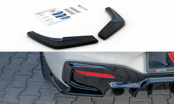 MAXTON DESIGN - Bočné difúzory zadného náraznika vhodné pre BMW 1 F20 Facelift M-power , Čierny lesk