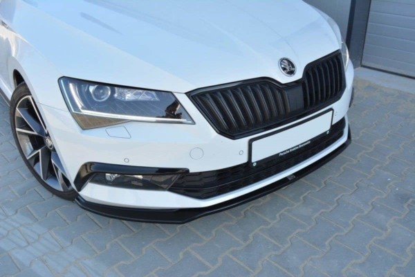 MAXTON DESIGN - Spoiler pod Predný náraznik   V.2 Skoda Superb Mk3 , Čierny lesk – Obrázok 2