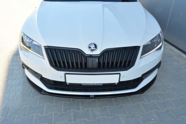 MAXTON DESIGN - Spoiler pod Predný náraznik   V.2 Skoda Superb Mk3 , Čierny lesk – Obrázok 3