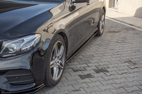 MAXTON DESIGN - Lišty pod prahy Mercedes-Benz E43 AMG / AMG-Line W213 , Čierny lesk – Obrázok 2