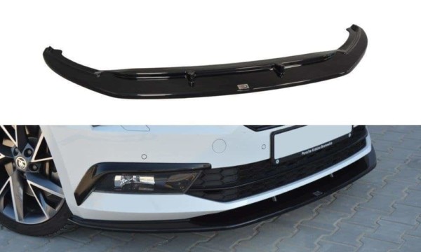MAXTON DESIGN - Spoiler pod Predný náraznik   V.3 Skoda Superb Mk3 , Čierny lesk 
907