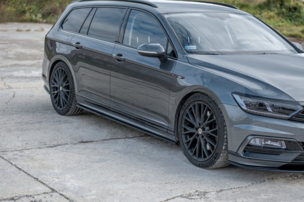 MAXTON DESIGN - Lišty pod prahy Volkswagen Passat R-Line B8 , Čierny lesk – Obrázok 4