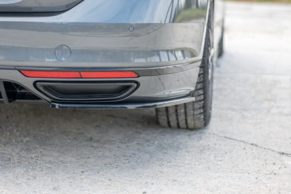 MAXTON DESIGN - Bočné difúzory zadného náraznika Volkswagen Passat R-Line B8 , Čierny lesk – Obrázok 4