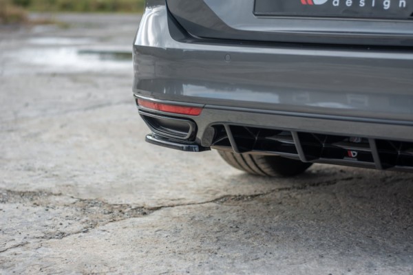 MAXTON DESIGN - Bočné difúzory zadného náraznika Volkswagen Passat R-Line B8 , Čierny lesk – Obrázok 5