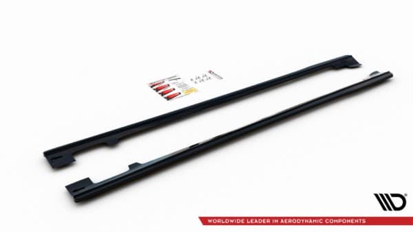 MAXTON DESIGN - Lišty pod prahy Volvo V40 , Čierny lesk